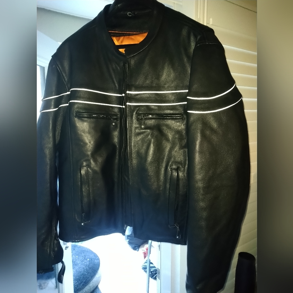 Heavy Duty Leather biker jacket XL